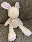 Just One Year Carters Bunny Plush Rattle Baby Toy Embroidered Hearts Cream