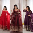 Anarkali Party Wear Dress Pakistani Indian Ethnic Gown Bollywood Suit Wedding