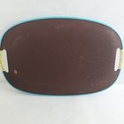 Vintage 1950s Mid-century Modern Fruit Motif Serving Tray Japan Turquoise