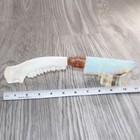Deer Jaw Handle Opalite Blade Ornamental Knife  29969