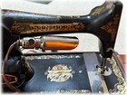 Antique Pat  1887 Singer Sewing Machine Sphinx Sn 12828161 W Foot Pedal And Case