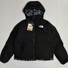The North Face Boys Reversible North Down Jacket Tnf Black Print Xs  6  M  10 