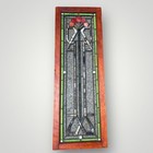 Antique Stained Lead Glass Window Door Architectural Salvage Arrow Flower