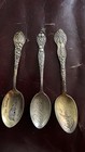 Lot Of 3 Los Angeles Antique Sterling Spoons Souvenir Mission And Etched La