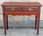 Vintage Old Solid Mahogany Wooden Console Entry End Hall Accent Side Table Stand