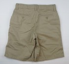 Lands End Khaki School Uniform Plain Front Chino Shorts Boys 12  new 
