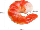 15 Pcs Artificial Shrimp Figurines Lifelike Plastic Fake Food Model Photo Prop