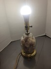 Vintage Real Seashell Filled Glass Table Lamp Beach Cottage Nautical Coastal 10 