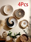 Boho Hand Woven Wicker Wall Basket Hanging Rustic Home Decor
