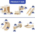 9 Pcs Cat Climbing Wall Pet Kitty Elevated Condo With Hammock   Scratching Posts