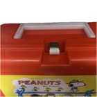 1966 Vtg Peanuts Camp Snoopy Lunchbox W thermos Woodstock Red Plastic Lunch Box