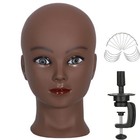 Bald Mannequin Head Dark Brown 10 Inch Wig Making Cosmetology Training Display