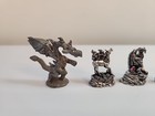 Lot Cci Pewter Fantasy Mini Figurines Pegasus Fairy Unicorn Dragon   Heekin