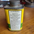 Small Vintage Pure Maple Syrup Tin - 1 2 Pint  Can