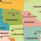 New York Counties Map - Large - 30 X 48 Inches - Front Lamination