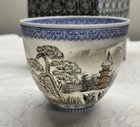 Chinese Eggshell Porcelain Cup   Jingdezhen   Pagoda In The  Mountains Motif