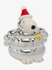 Rare Snoopy Puffer Jacket Cookie Jar Silver chrome Peanuts New