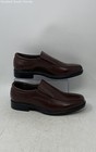 Alpine Swiss Mens Classic S197 Brown Leather Slip-on Loafers Shoes Size 7
