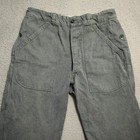 Vintage Denim Jeans Mens 34x28 Gray Cotton 40 s Button Fly Military Ww2 Pants