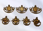 Lot Of 7 Antique Fantastic Drawer Dresser Pulls Handles Cast Bronze Furniture
