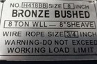 B a Products Co  6i-8t8 5 8 In  3 4 In Compatible Rope Dia Snatch Pulley Block