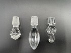 Lot Of 3 Beautiful Vintage Glass Perfume Decanter Stoppers  c3 