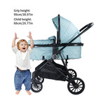 2-in-1 Convertible Baby Stroller   Reversible Bassinet  Metal Frame   Footmuff