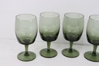 Vtg 60s Mid Century Modern Mcm 5 Piece Gorham Reizart Handblown Goblets Green