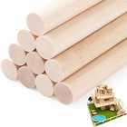  10pcs 3 4 X 12 Inch Wooden Dowel Rods  Round Unfinished Wood 3 4x12  10pcs