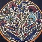 Souvenir Jerusalem Ceramic Plate Floral 5 1 8  Diam  Signed   Unbranded Vintage 