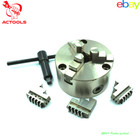 Reversible Jaws Front  Mount With  100mm 3 Jaw Self Centering Chuck Actools