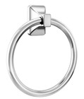 Contemporary Wall Mounted Towel Hanging Ring Holder Rack 22 Lbs  chrome Silver 