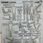 Letraset People Anthropometric Symbols Il5056 One Full Sheet New Old Stock   