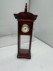 Vtg Concord Miniatures Dollhouse Furniture Wooden Clock Glass Cabinet 1 12