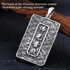 Mendel Stainless Steel Mens Thai Tibetan Large Amulet Buddha Pendant Necklace