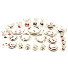 40pcs set Dollhouse 1 12 Scale Miniature Tableware Porcelain China Tea Cup Dish