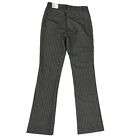 Express Trouser Womens 8r Gray Pinstripe Barely Boot High Rise Stretch Work Pant