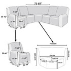 5 Seater Reclining Couch Covers 7-piece L Shape Sectional Recliner Sofa Covers