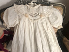 Antique Victorian Baby Baptism Christening Cotton Lace Dress Gown Extra Long