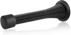 12 Pack Black Spring Door Stops 3-1 8  Heavy Duty - Flexible Door Stopper Wit   