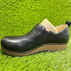 Dansko Meara Womens Size 5 5 Black Classic Leather Professional Clogs Shoes
