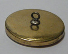 Vtg Brass Button Checkerboard Coral   Jade Inlay Design Loops Shank 1 1 4  D