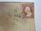 Us Postal History Cover Scott 26 Erie Pa Jan 16  cancel 