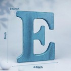 6 Inch Rustic Blue Wood Letters Unfinished Wood Letters For Wall Decorative Blue