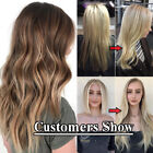 Clip In 100  Remy Human Hair Extensions Full Head Weft Highlight Brown Blonde Us