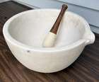 Huge Coors 12    Diameter Porcelain Mortar And 9-1 2    Pestle-mortar Weighs 27 Lbs 