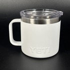 Yeti Rambler 14 Oz Mug White Vacuum Insulated Stainless Steel With Lid