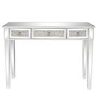 Modern Mirrored Console Table Mirror Finished 3 Drawer Accent Table Vanity Table