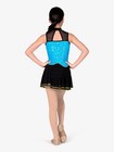 Discount Dance Girls High Neck Tank Performance Dress- Blue - Size Ic - New 