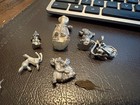 Vintage Pewter Miniature Animal Figurines Lot Of  7 Mouse mice